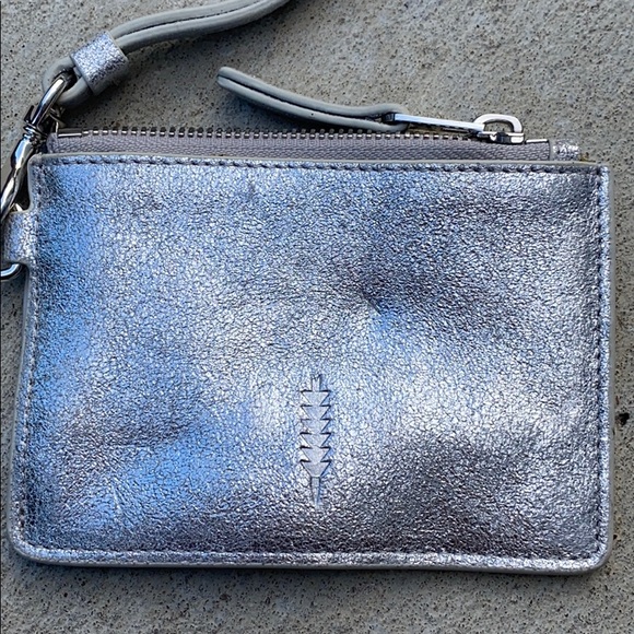 Anthropologie Handbags - Thacker Silver Wristlet Cardholder Wallet